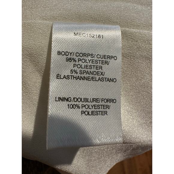 Halston Heritage Women’s Flowy Asymmetric Drape Dress Ivory Sz 12 NWT Chic - Picture 8 of 10